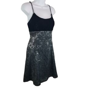 Vtg 80s 90s Zum Zum crystal strap sleeveless prom cocktail dress